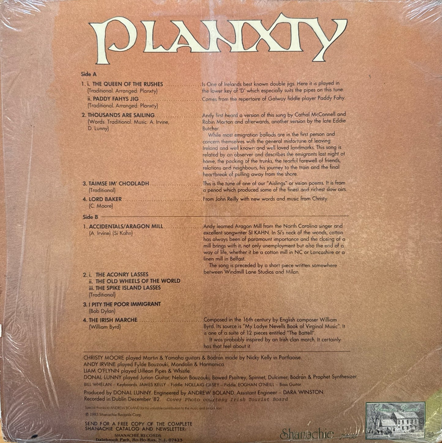 Planxty - Words & Music LP NM/VG