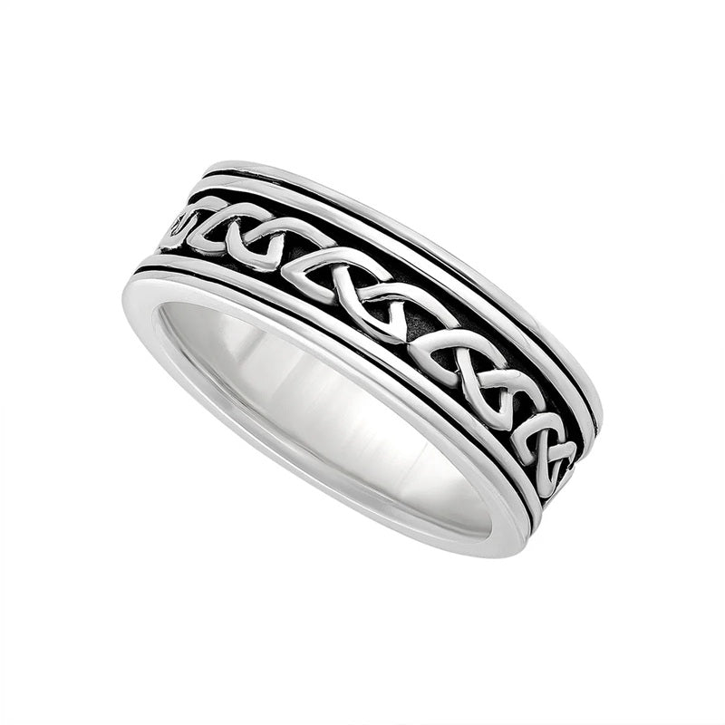 Oxidised Silver Celtic Knot Ring
