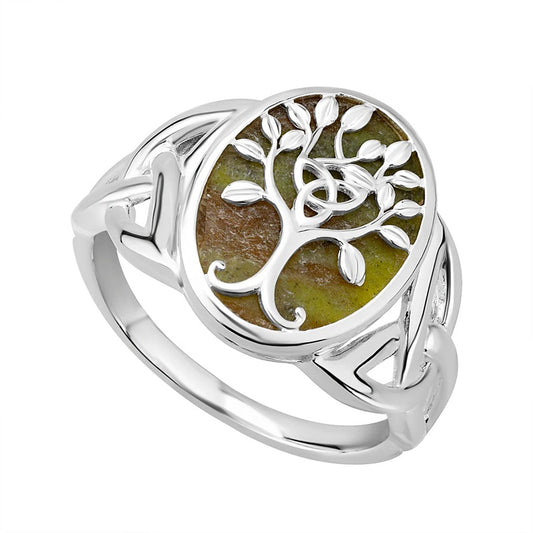 Connemara Marble Tree Of Life Ring