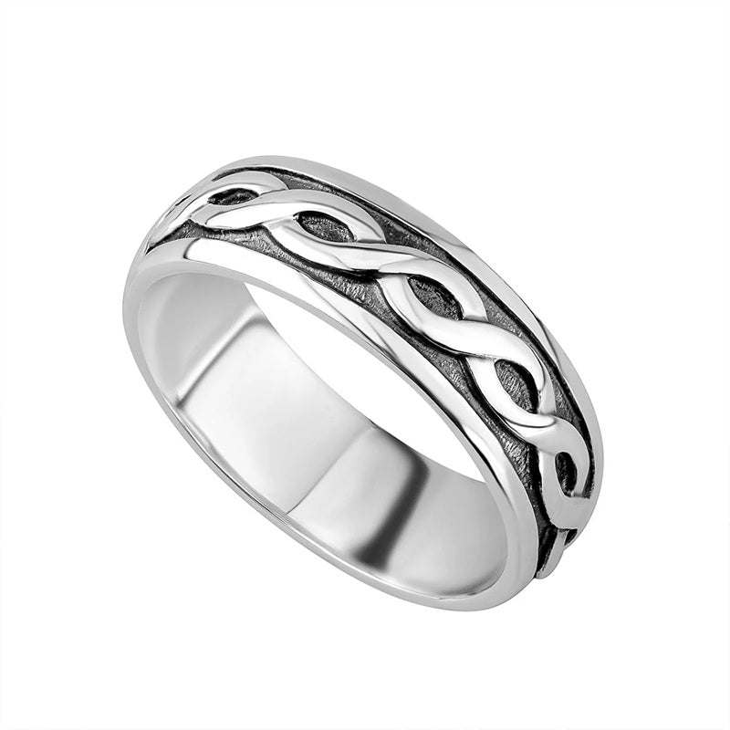 Wide Celtic Weave Ring