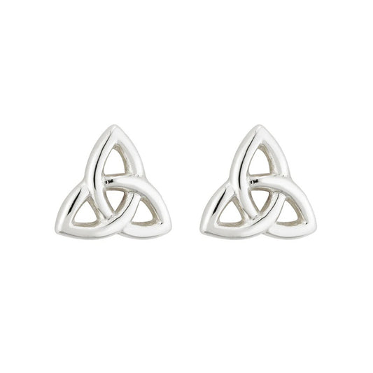 Sterling Silver Trinity Knot Stud Earrings