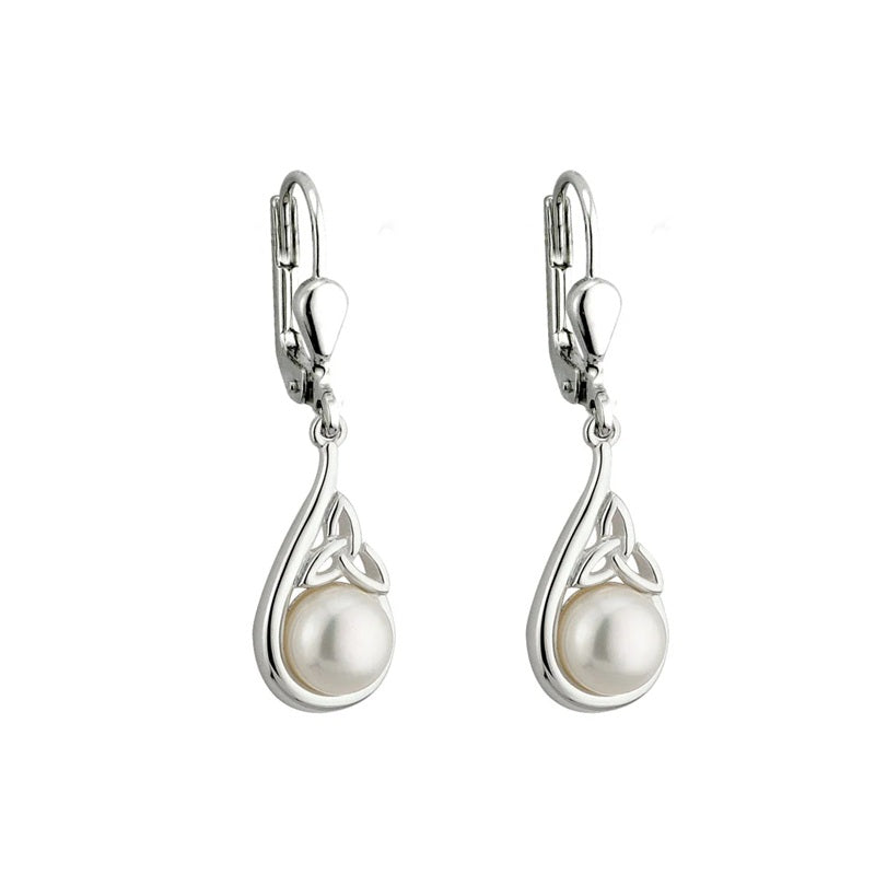 Freshwater Pearl Trinity Drop Earrings