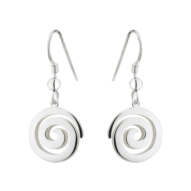 Sterling Silver Spiral Drop Earrings