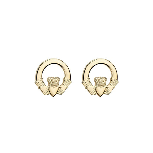 10K Petite Claddagh Stud Earrings