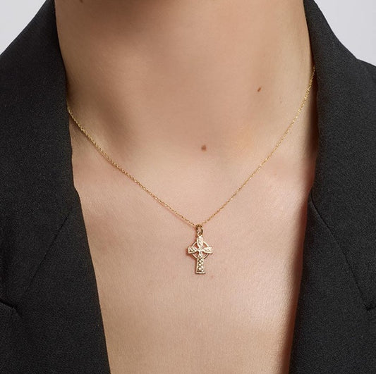 10K Celtic Cross Necklace