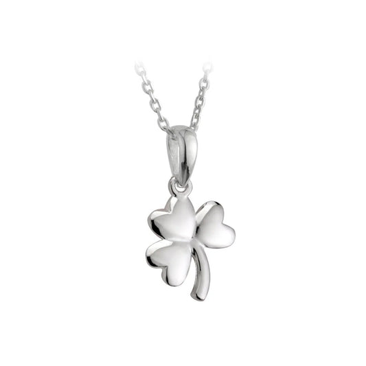 Sterling Silver Petite Shamrock Necklace