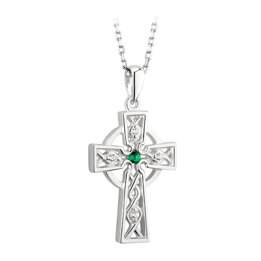 Sterling Silver & Cubic Zirconia Cross Necklace