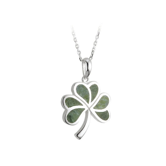 Silver Connemara Shamrock Necklace