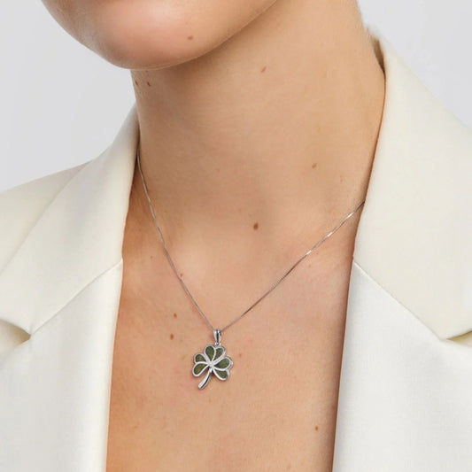 Silver Connemara Shamrock Necklace