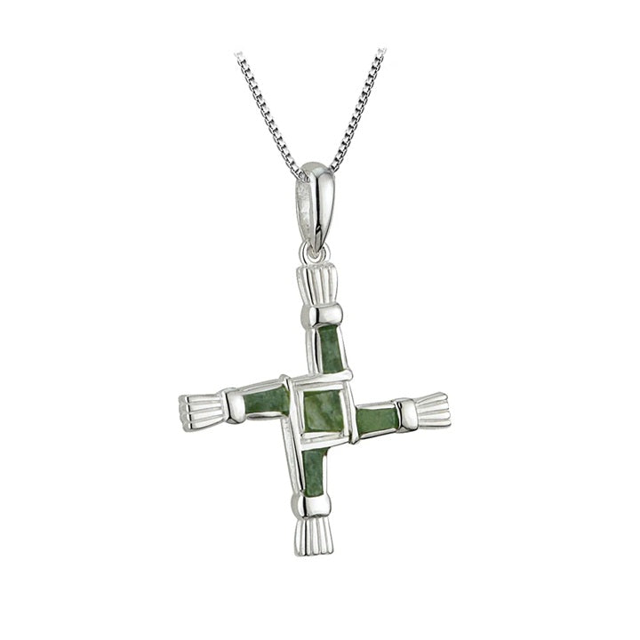 Silver Connemara St. Brigid's Cross Necklace