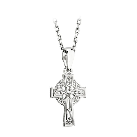 Sterling Silver Filigree Celtic Cross Necklace