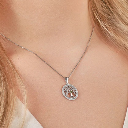 Sterling Silver Irish Tree Of Life Necklace