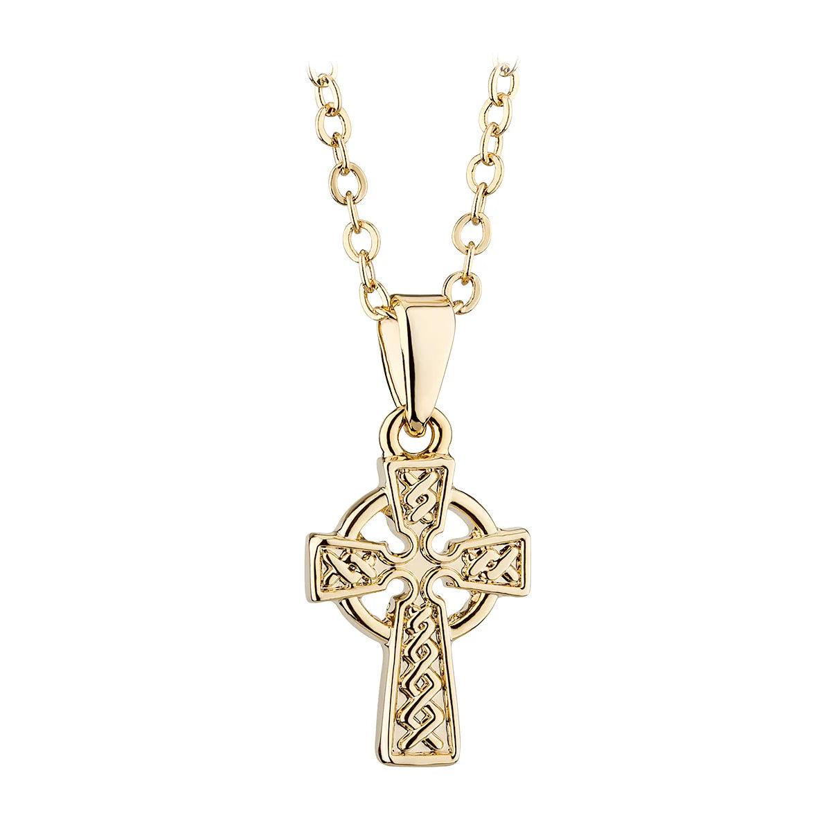 Gold Plated Celtic Cross Necklace