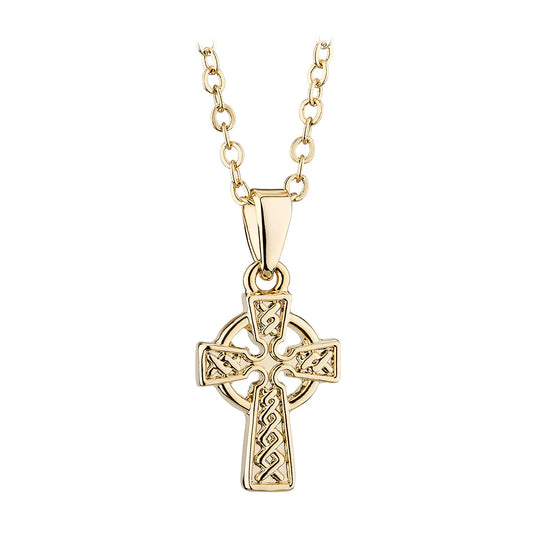 Gold Plated Celtic Cross Necklace