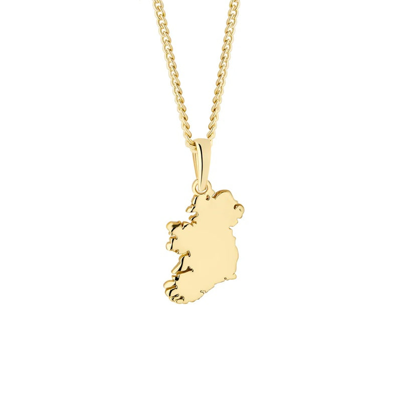 Gold Plated Map of Ireland Necklace