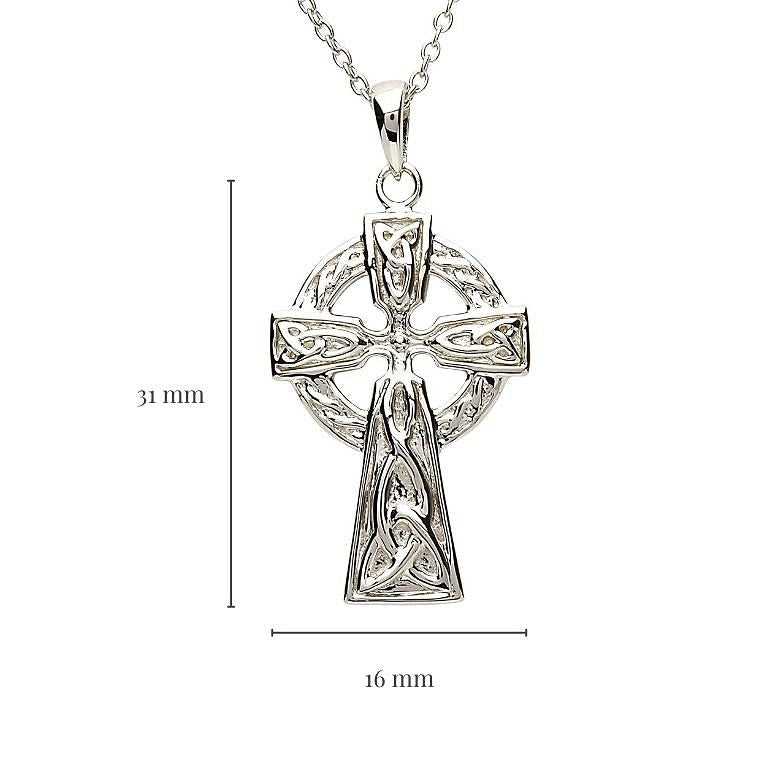 Sterling Silver Large Celtic Cross Pendant