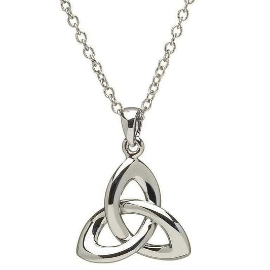 Sterling Silver Large 3D Trinity Knot Necklace
