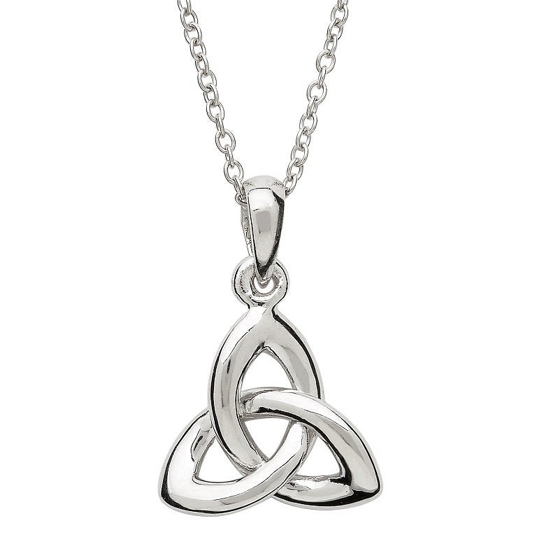 Sterling Silver 3D Trinity Knot Necklace