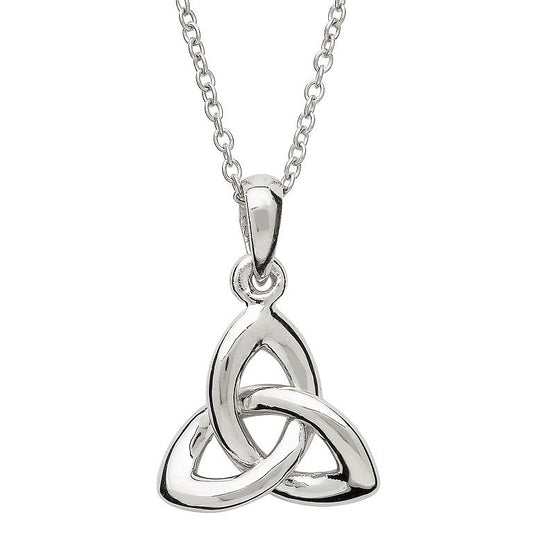 Sterling Silver 3D Trinity Knot Necklace