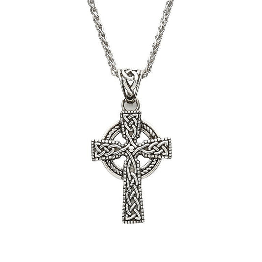 Sterling Silver Unisex Celtic Cross Pendant