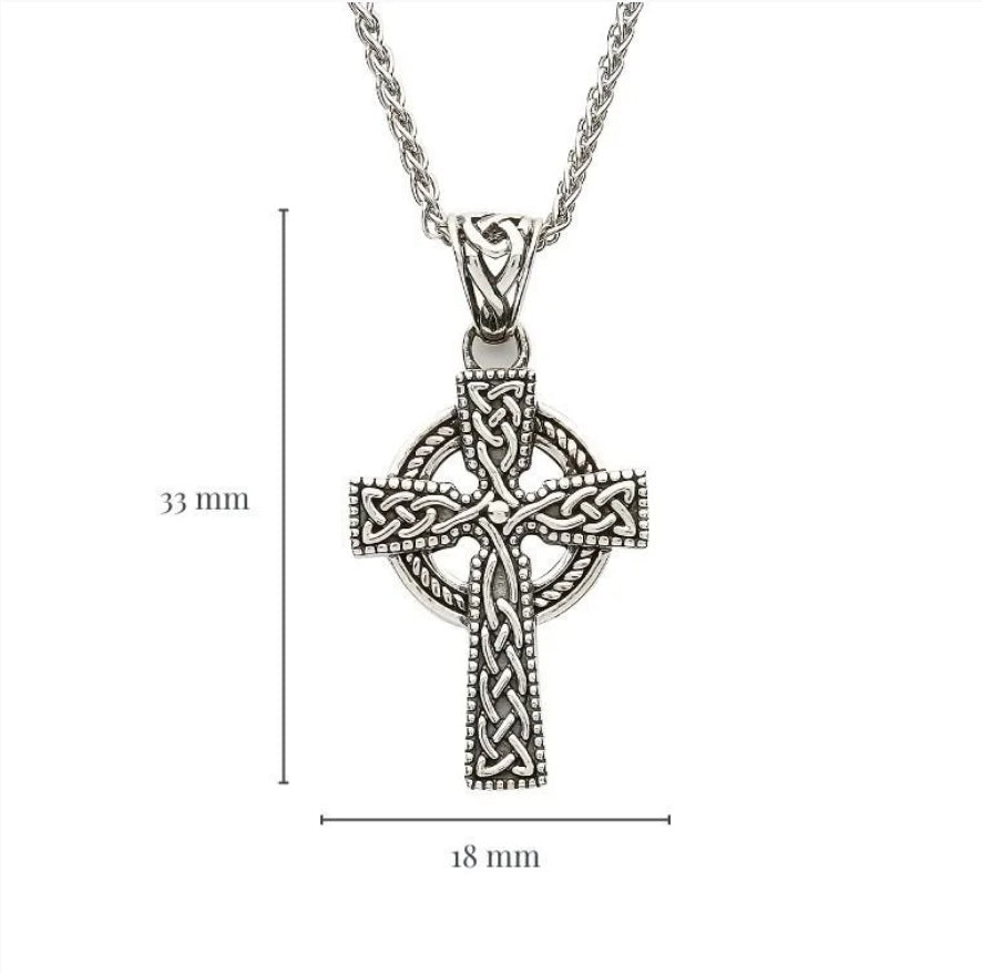 Sterling Silver Unisex Celtic Cross Pendant