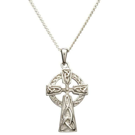 Sterling Silver Double Sided Celtic Cross Pendant