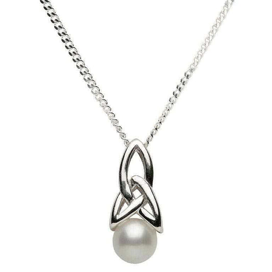 Celtic Sterling Silver Pearl Necklace