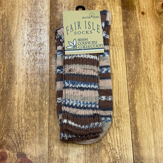 Large Fair Isle Socks