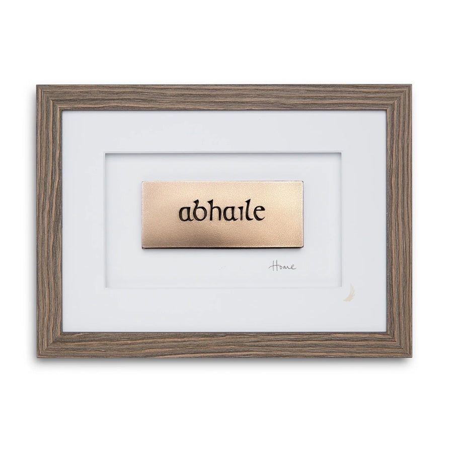 Framed Bronze Abhaile - Home
