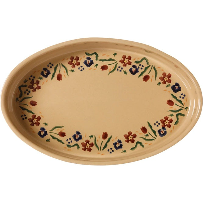 Medium Oval Oven Dish - Wildflower Meadow