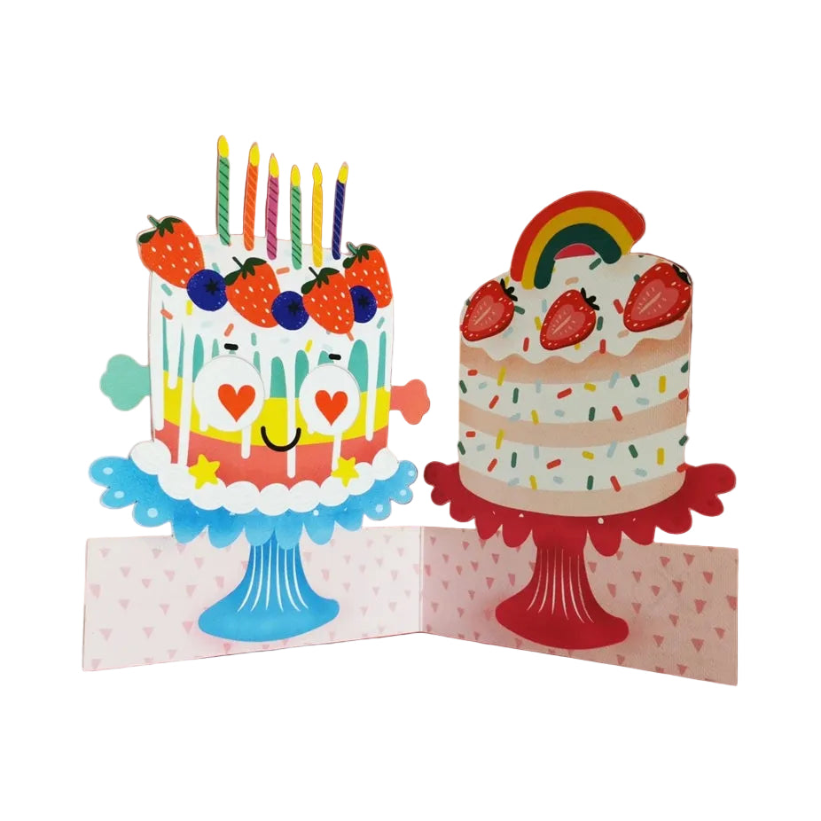Birthday Cake Card with Sliding Eyes