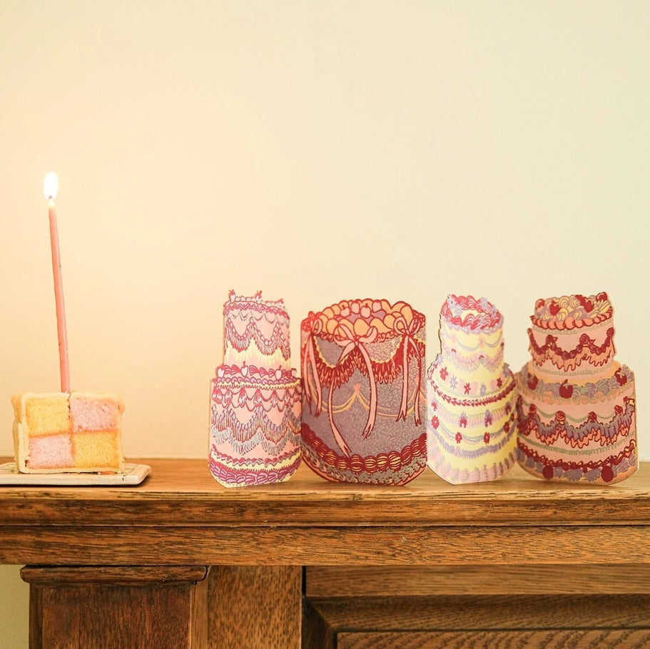 Birthday Cake Concertina Greeting Card