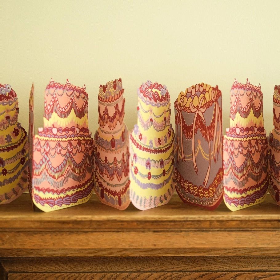 Birthday Cake Concertina Garland