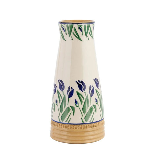 Small Tapered Vase - Blue Blooms