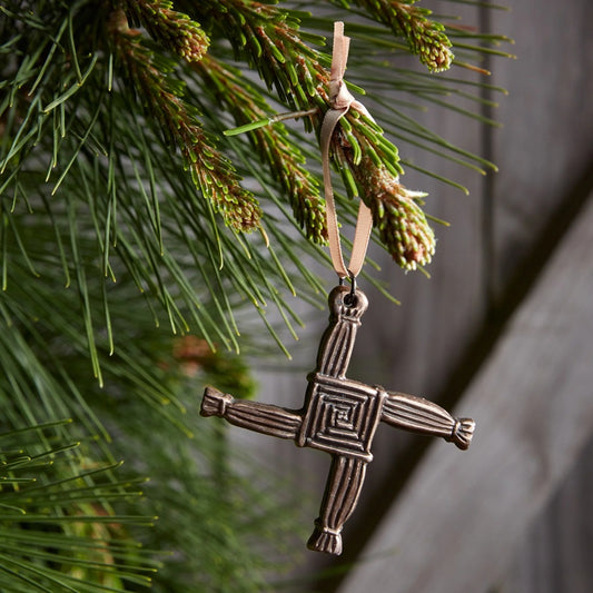 St. Brigid's Cross Bronze Ornament