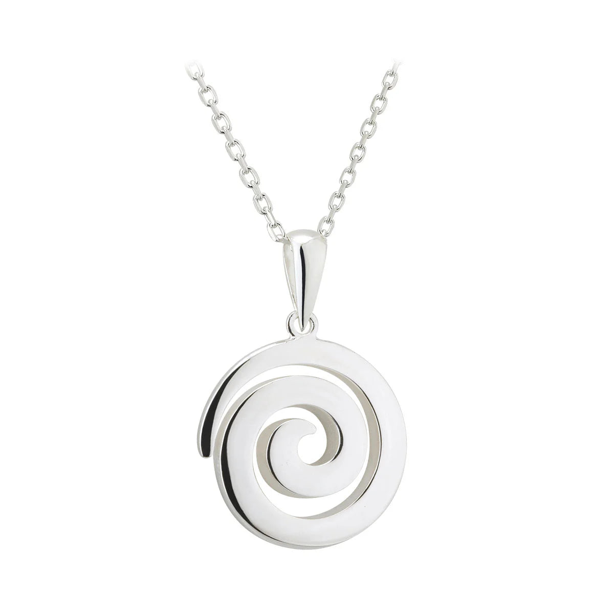 Sterling Silver Spiral Necklace