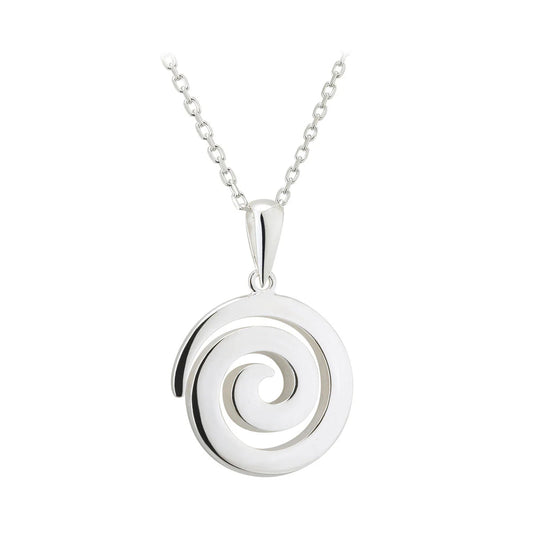 Sterling Silver Spiral Necklace