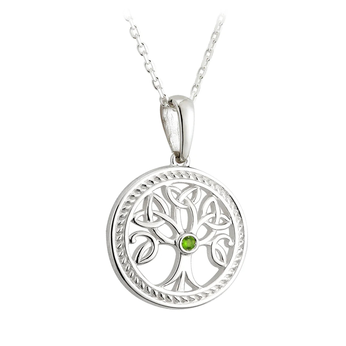 Sterling Silver Irish Tree Of Life Necklace