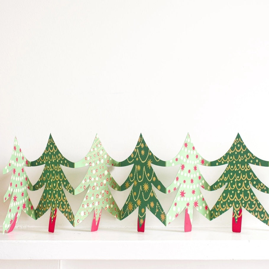 Christmas Tree Concertina Garland