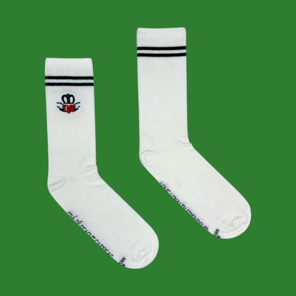 Embroidered Claddagh Socks