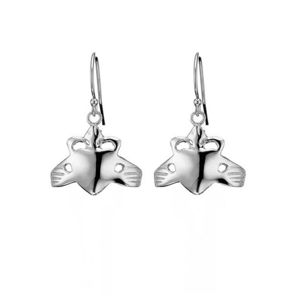 Handcrafted Claddagh Drop Earrings - Sterling Silver