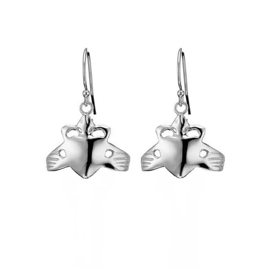 Handcrafted Claddagh Drop Earrings - Sterling Silver