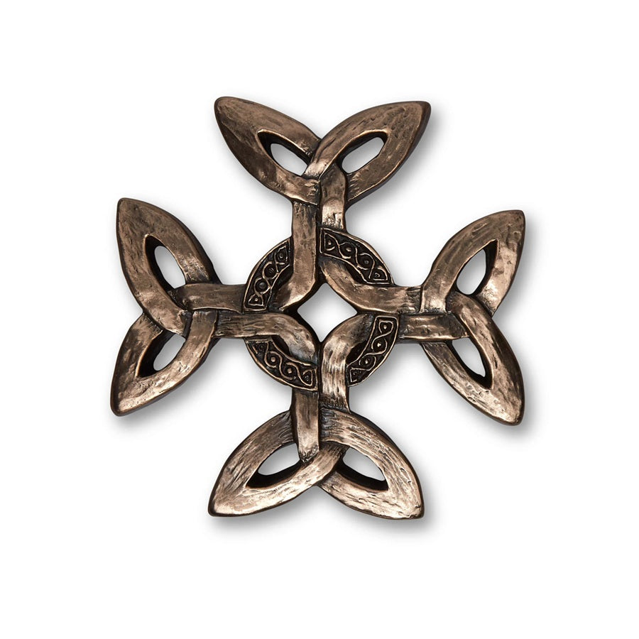 Celtic Creation Cross Bronze Plaque