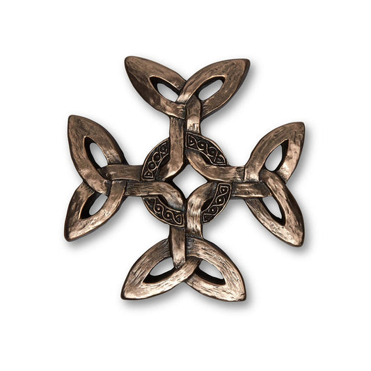 Celtic Creation Cross Bronze Plaque