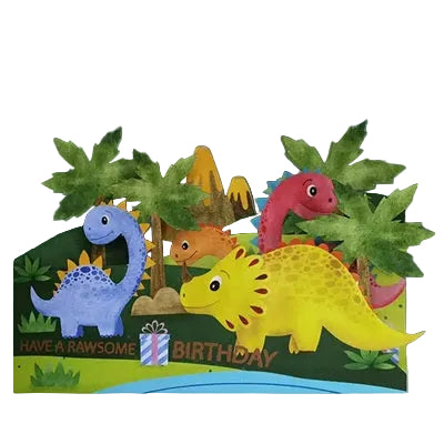 Rawsome Dinosaur Birthday Card