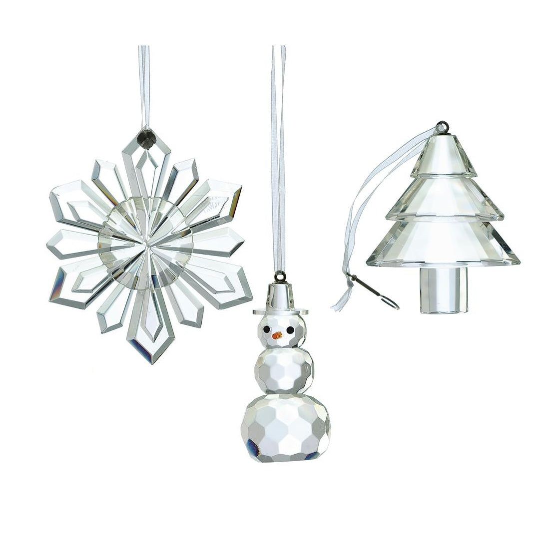 Crystal Christmas Ornament Trio