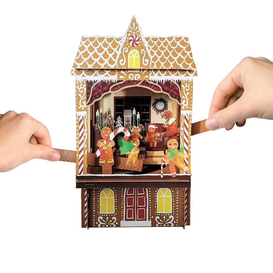 Interactive Gingerbread House Pop Up Christmas Card