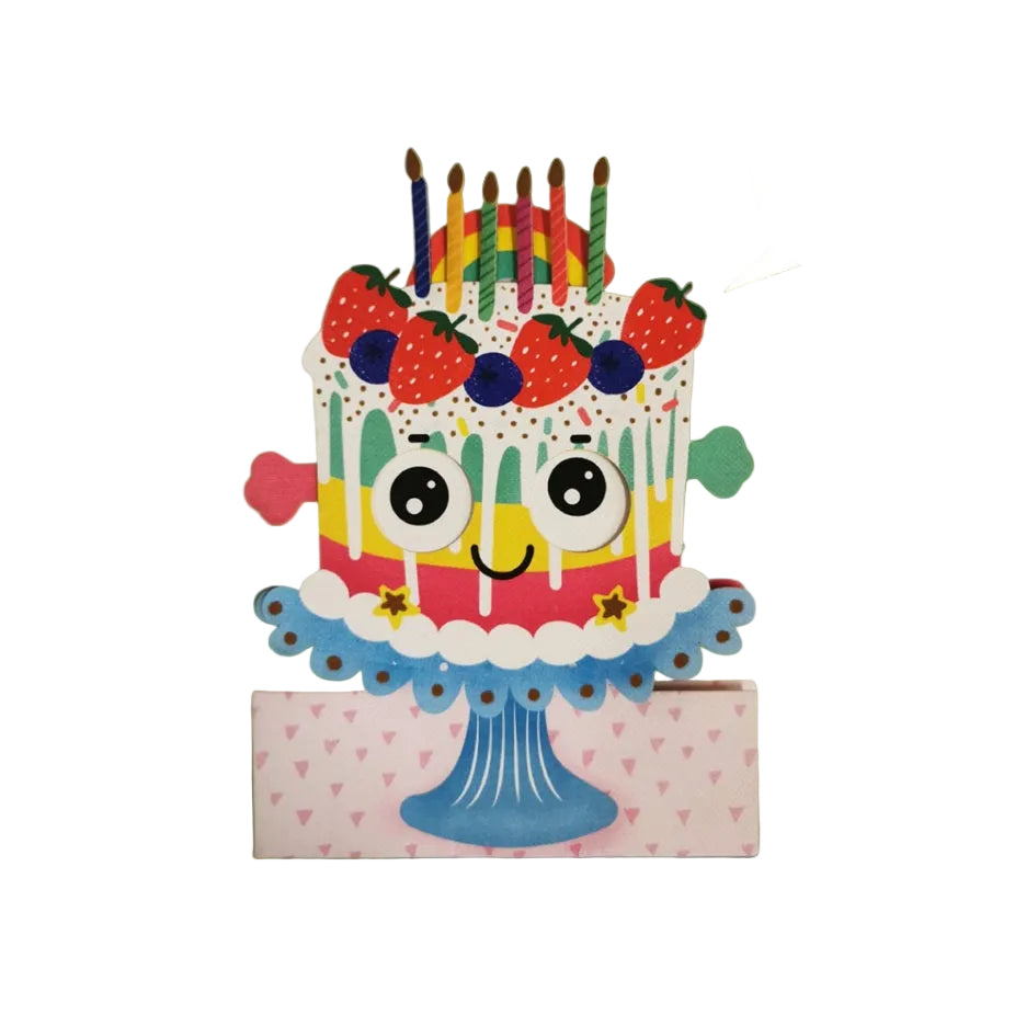 Birthday Cake Card with Sliding Eyes