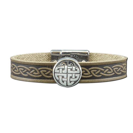 Knot Leather Cuff Bracelet - Green