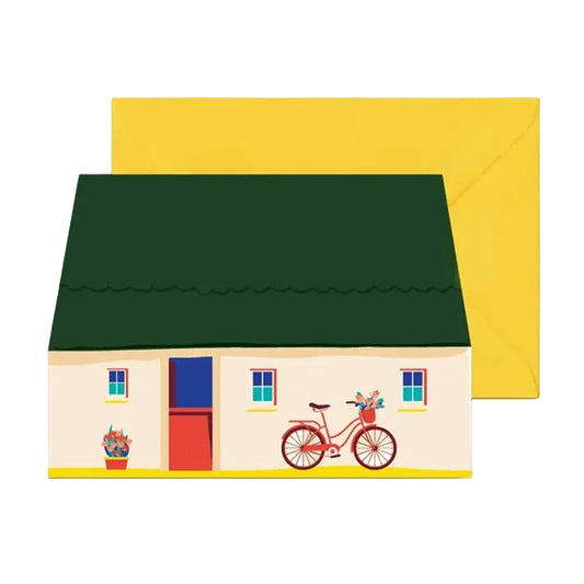 Cottage Mini Greeting Card - Green